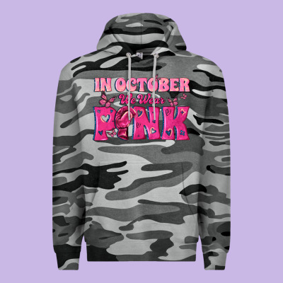 In October We Wear Pink Premium Hoodie Designed By Texasbilliewilder