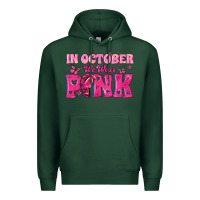 Sports Green In October We Wear Pink Premium Hoodie - texasbilliewilder