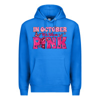 True Royal In October We Wear Pink Premium Hoodie - texasbilliewilder