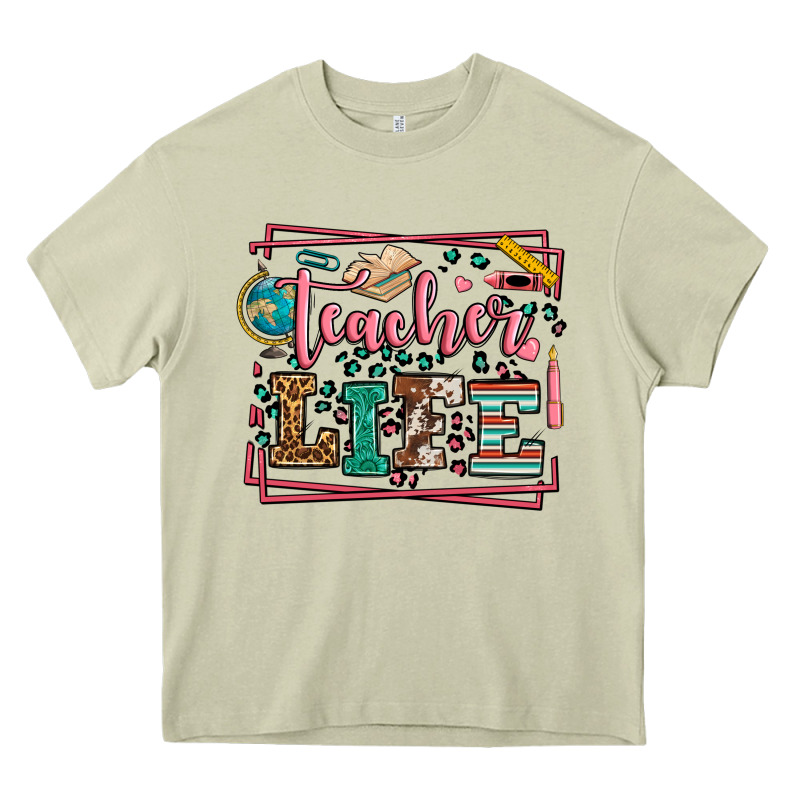 Teacher Life Leopard Frame Heavy Core Tee by LillyAllenDesigns | Teevron