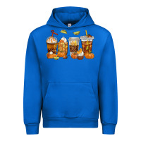 Cobalt Fall Coffee Cups Urban Hoodie - texasbilliewilder