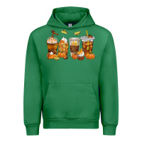 Emerald Fall Coffee Cups Urban Hoodie - texasbilliewilder