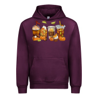 Mauve Wine Fall Coffee Cups Urban Hoodie - texasbilliewilder