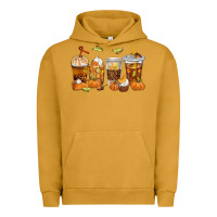 Pigment Peanut Butter Fall Coffee Cups Urban Hoodie - texasbilliewilder