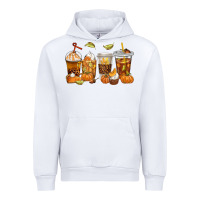 White Fall Coffee Cups Urban Hoodie - texasbilliewilder