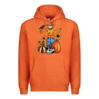 Carrot pumpkin sunflower fall scarecrow Premium Hoodie - RanaPortraitStore