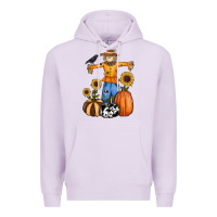 Lilac pumpkin sunflower fall scarecrow Premium Hoodie - RanaPortraitStore