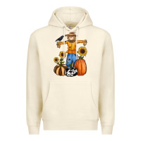 Sandshell pumpkin sunflower fall scarecrow Premium Hoodie - RanaPortraitStore