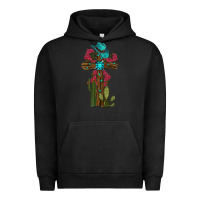 Pigment Black cross gemstone cactus roses cowboy hat Urban Hoodie - RanaPortraitStore