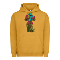 Pigment Peanut Butter cross gemstone cactus roses cowboy hat Urban Hoodie - RanaPortraitStore