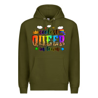 Army Green coolest queer in town Premium Hoodie - Zillion Design Studio