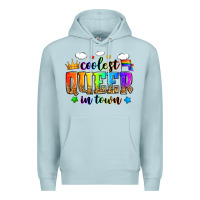 Blue Mist coolest queer in town Premium Hoodie - Zillion Design Studio