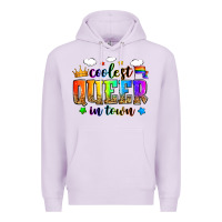 Lilac coolest queer in town Premium Hoodie - Zillion Design Studio