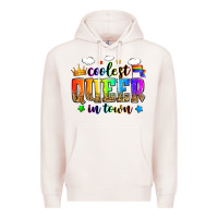 Pale Pink coolest queer in town Premium Hoodie - Zillion Design Studio