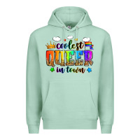 Seafoam coolest queer in town Premium Hoodie - Zillion Design Studio