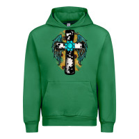 Emerald cross gemstone wings Urban Hoodie - RanaPortraitStore