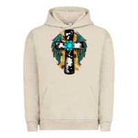 Pigment French Oak cross gemstone wings Urban Hoodie - RanaPortraitStore