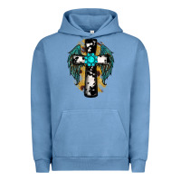 Cross Gemstone Wings Urban Hoodie | Teevron