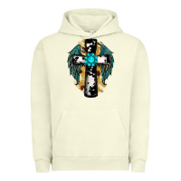 Pigment Pistachio cross gemstone wings Urban Hoodie - RanaPortraitStore