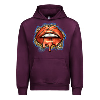 Mauve Wine basketball lips Urban Hoodie - Zillion Design Studio