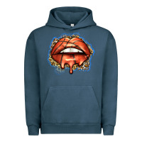 Pigment Midnight Navy basketball lips Urban Hoodie - Zillion Design Studio