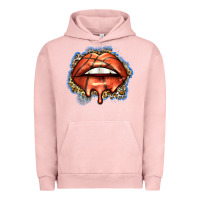Pigment Salmon basketball lips Urban Hoodie - Zillion Design Studio