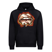 Black baseball lips Urban Hoodie - Zillion Design Studio