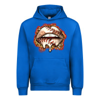 Cobalt baseball lips Urban Hoodie - Zillion Design Studio