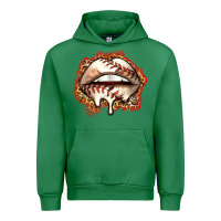 Emerald baseball lips Urban Hoodie - Zillion Design Studio