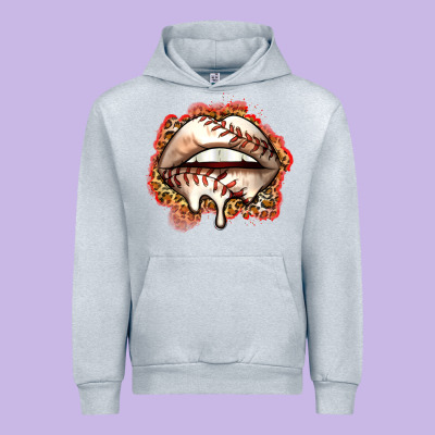 Baseball Lips Urban Hoodie Designed By Zillion Design Studio