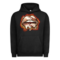 Pigment Black baseball lips Urban Hoodie - Zillion Design Studio