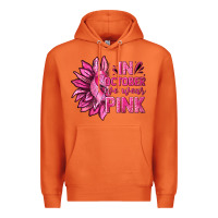 Carrot In October We Wear Pink Sunflower Premium Hoodie - texasbilliewilder