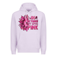 Lilac In October We Wear Pink Sunflower Premium Hoodie - texasbilliewilder