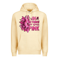 Pina Colada In October We Wear Pink Sunflower Premium Hoodie - texasbilliewilder