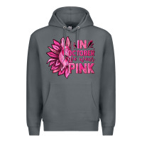 Rock In October We Wear Pink Sunflower Premium Hoodie - texasbilliewilder