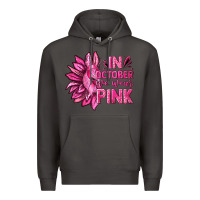 Smoke In October We Wear Pink Sunflower Premium Hoodie - texasbilliewilder