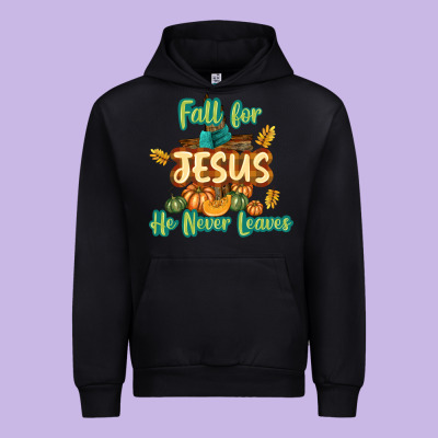 Fall For Jesus He Never Leaves Urban Hoodie Designed By Texasbilliewilder