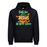 Black Fall for Jesus He Never Leaves Urban Hoodie - texasbilliewilder