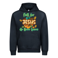 Navy Fall for Jesus He Never Leaves Urban Hoodie - texasbilliewilder