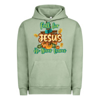Pigment Oil Green Fall for Jesus He Never Leaves Urban Hoodie - texasbilliewilder