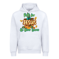 White Fall for Jesus He Never Leaves Urban Hoodie - texasbilliewilder
