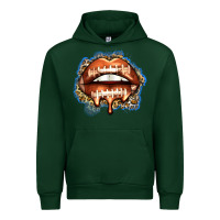 Forest Green american football lips Urban Hoodie - Zillion Design Studio