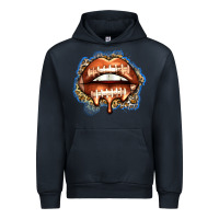 Navy american football lips Urban Hoodie - Zillion Design Studio
