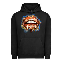 Pigment Black american football lips Urban Hoodie - Zillion Design Studio