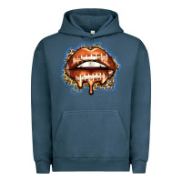 Pigment Midnight Navy american football lips Urban Hoodie - Zillion Design Studio