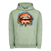 Pigment Oil Green american football lips Urban Hoodie - Zillion Design Studio