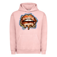 Pigment Salmon american football lips Urban Hoodie - Zillion Design Studio