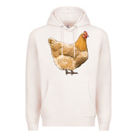 Pale Pink chicken Premium Hoodie - RanaPortraitStore