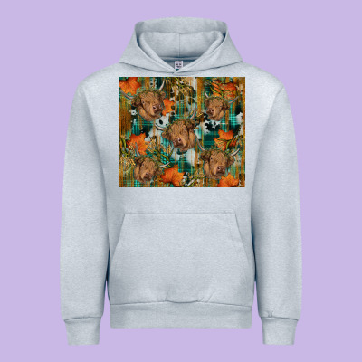 Fall Cowhide Highland Cow Tumbler Urban Hoodie Designed By Ranaportraitstore