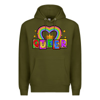 Army Green queer Premium Hoodie - Zillion Design Studio